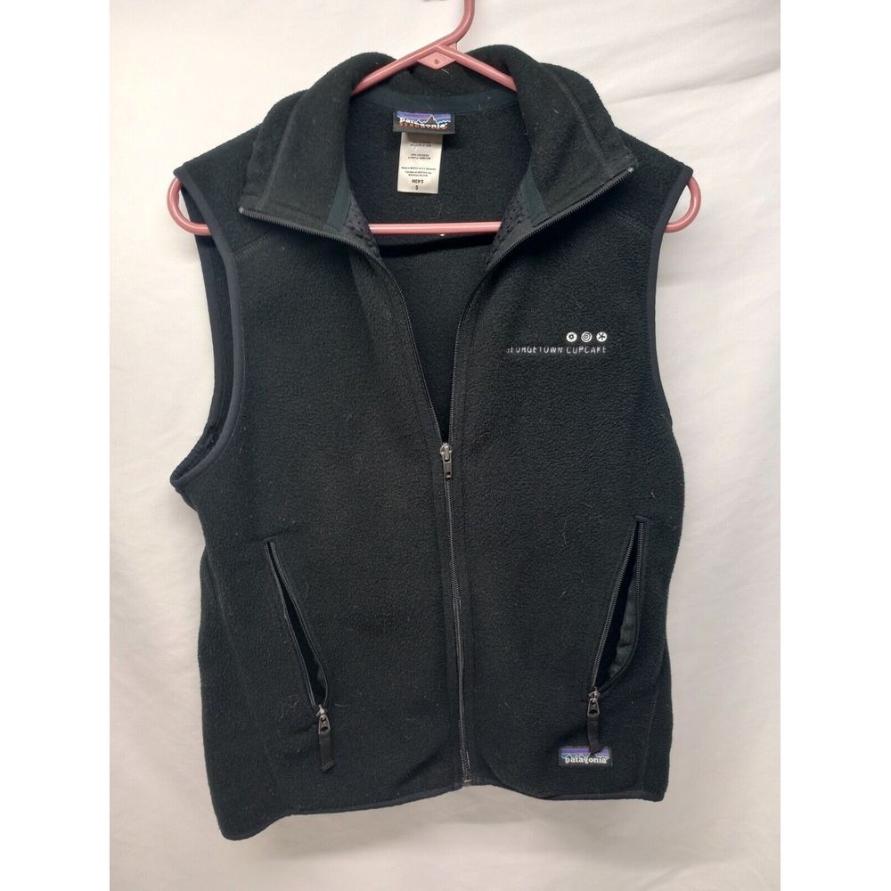 Patagonia Synchilla Vest Small Full Zip Outdoor‎ Sleeveless Black Fleece Adult